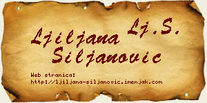 Ljiljana Siljanović vizit kartica